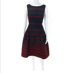 Carmen Marc Valeo Navy and Red Dress